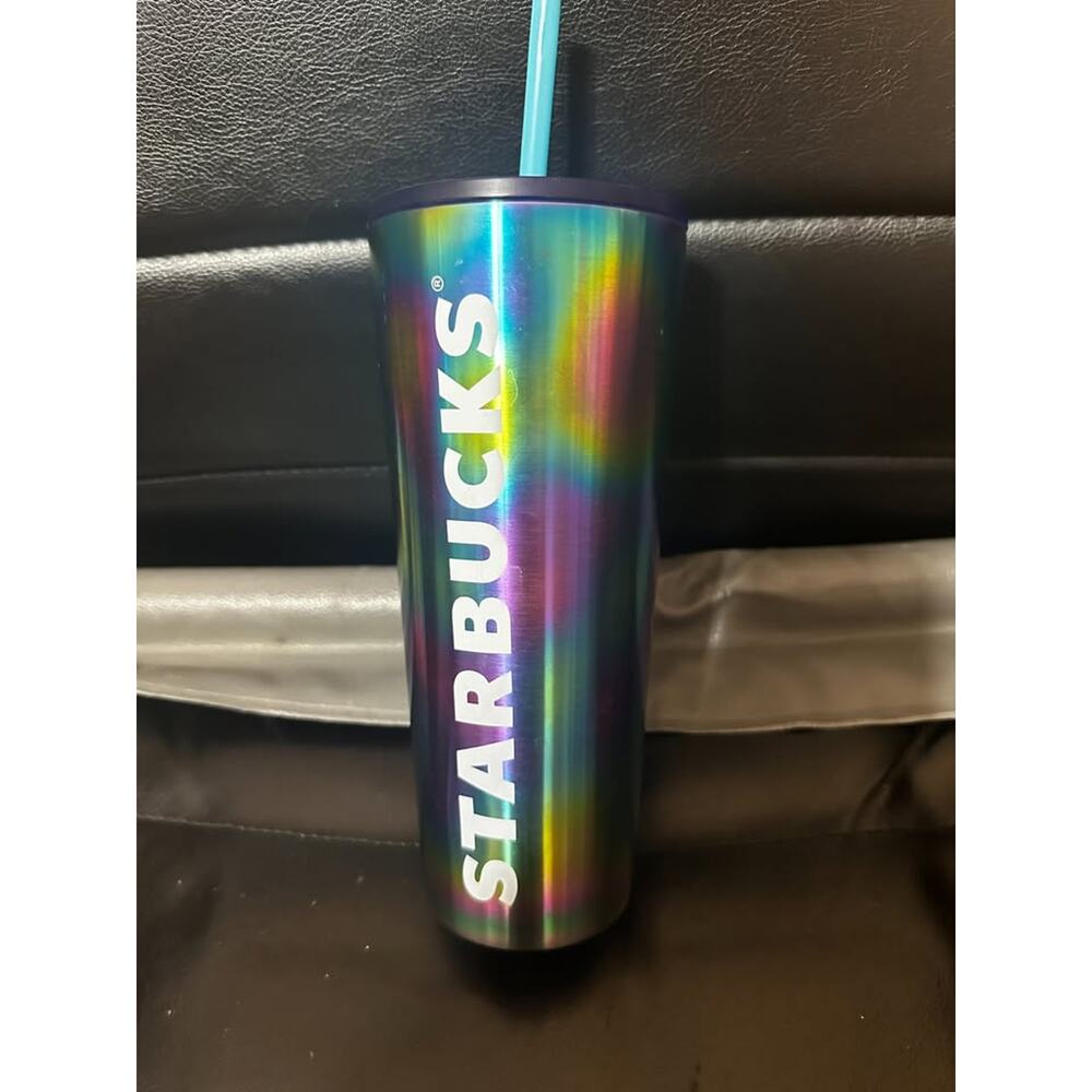 Starbucks Fall 2023 Oil Slick Iridescent Studded Tumbler - 24oz